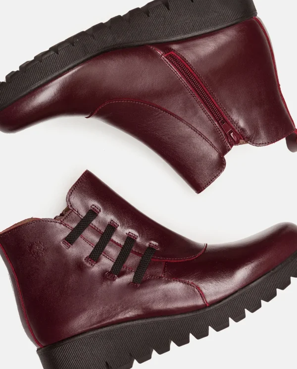 Yokono Botín Plano Atenas 033 Burdeos | Mujer Botines