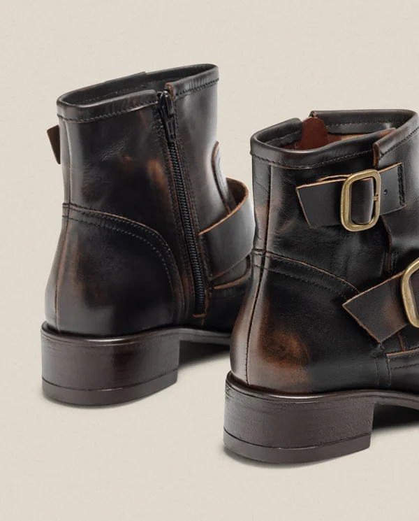 Yokono Botín Plano MONS-006 Marrón | Mujer Botines