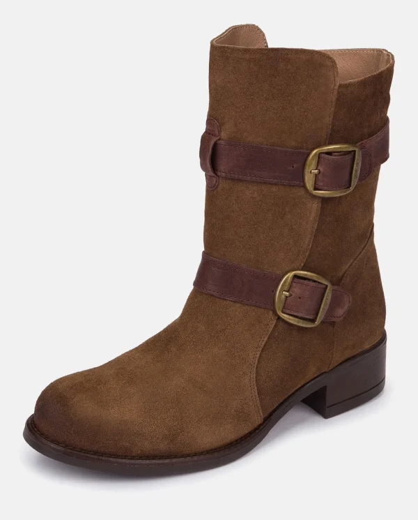 Yokono Botín Plano MONS-003 MARRON | Mujer Botines