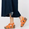 Yokono Sandalia Cuña Bari 303 Naranja | Mujer Sandalias De Cuña