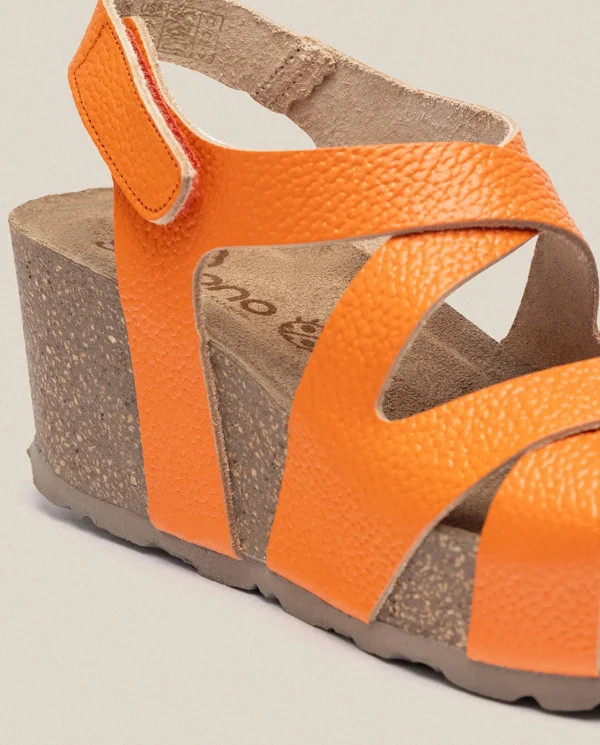 Yokono Sandalia Cuña Bari 303 Naranja | Mujer Sandalias De Cuña