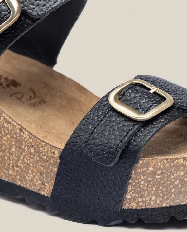Yokono Sandalia Cuña Bari 301 Negro | Mujer Sandalias De Cuña