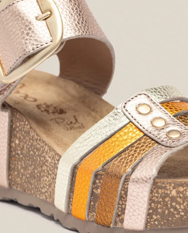 Yokono Sandalia Cuña Bari 304 Rosa | Mujer Sandalias De Cuña