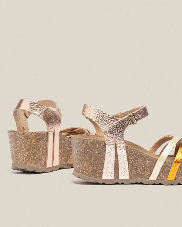 Yokono Sandalia Cuña Bari 302 Rosa | Mujer Sandalias De Cuña