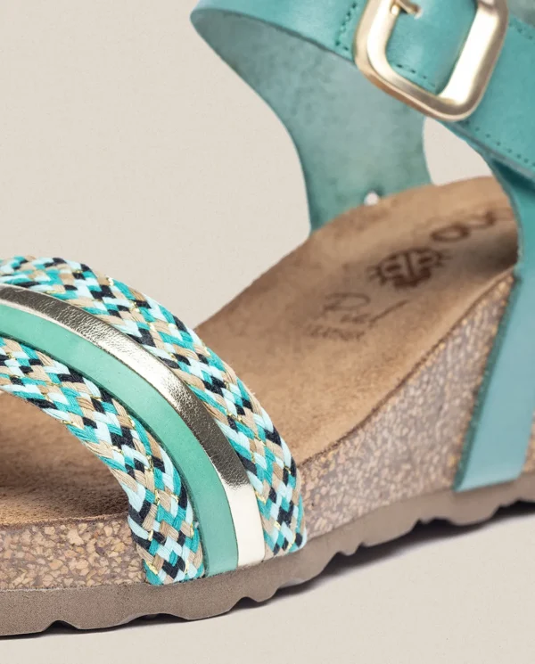 Yokono Sandalia Cuña Cadiz 306 Azul | Mujer Sandalias De Cuña