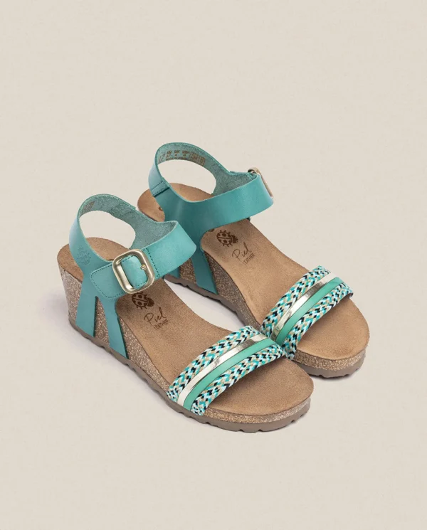 Yokono Sandalia Cuña Cadiz 306 Azul | Mujer Sandalias De Cuña