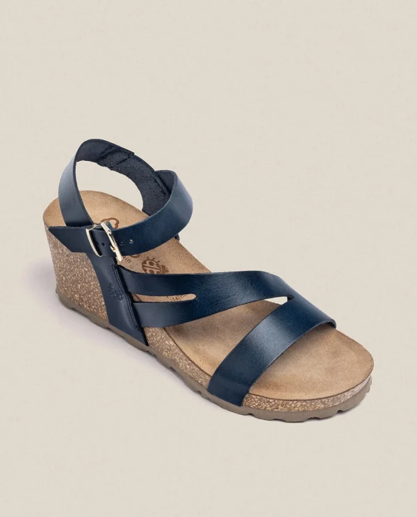 Yokono Sandalia Cuña Cadiz 302 Azul | Mujer Sandalias De Cuña