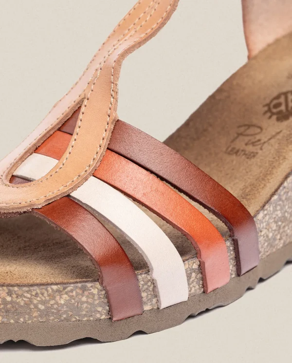 Yokono Sandalia Cuña Cadiz 301 Beige | Mujer Sandalias De Cuña