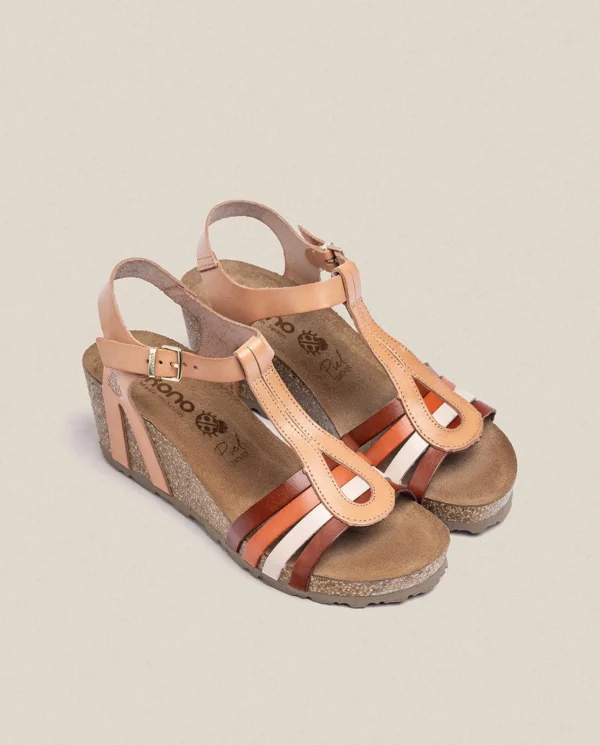 Yokono Sandalia Cuña Cadiz 301 Beige | Mujer Sandalias De Cuña