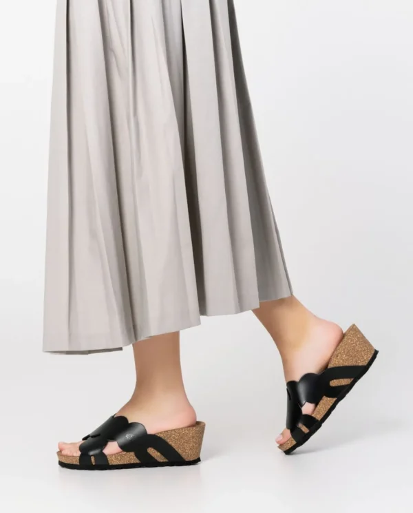 Yokono Sandalia Cuña Cadiz 300 Negro | Mujer Sandalias De Cuña