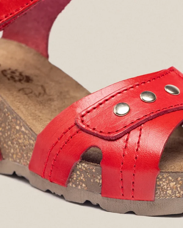 Yokono Sandalia Cuña Cadiz 303 Rojo | Mujer Sandalias De Cuña