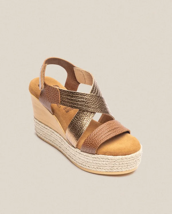 Yokono Sandalia De Cuña Mey 003 Marron | Mujer Sandalias De Cuña