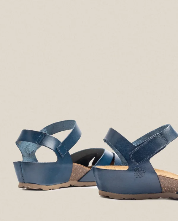 Yokono Sandalia De Cuña Monaco 186 Azul | Mujer Sandalias De Cuña