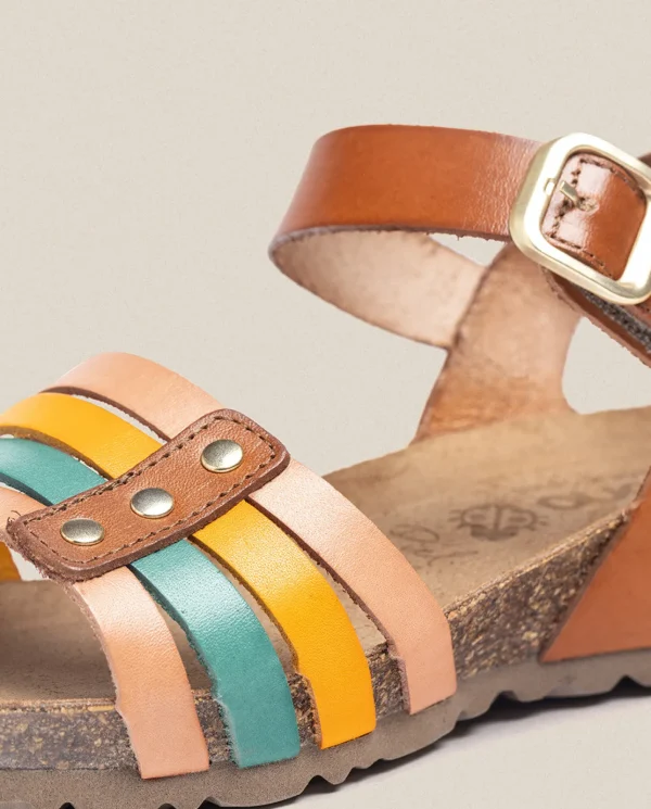 Yokono Sandalia De Cuña Monaco 051 Marrón | Mujer Sandalias De Cuña