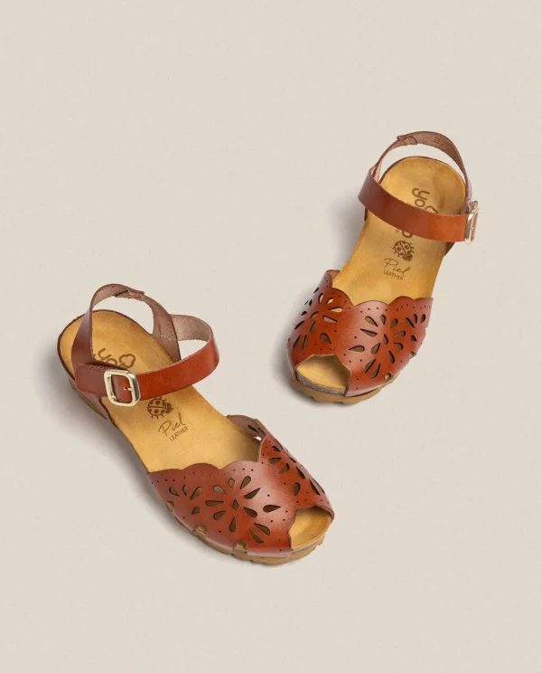 Yokono Sandalia De Cuña Monaco 047 Marrón | Mujer Sandalias De Cuña