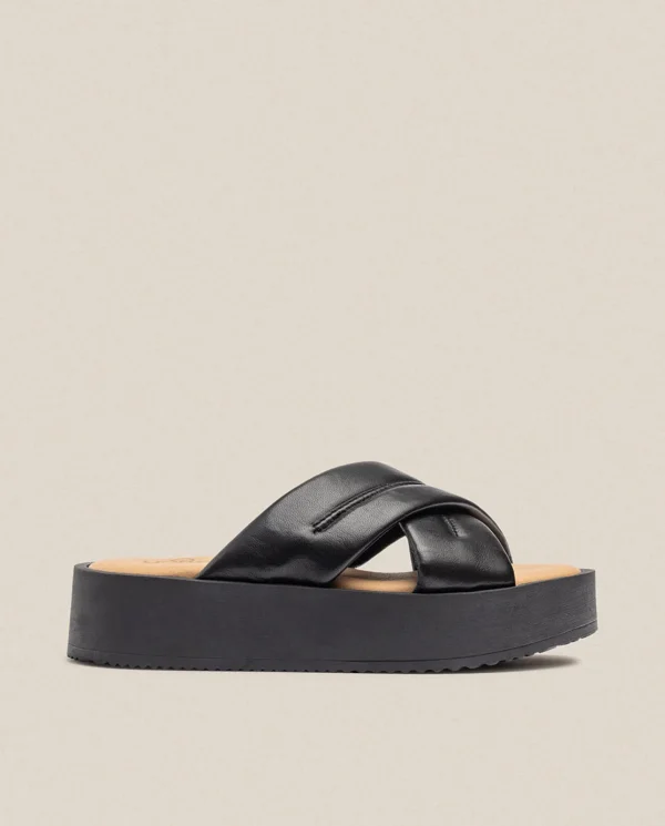 Yokono Sandalia De Plataforma CARMEN-004 Negro | Mujer Sandalias De Plataforma