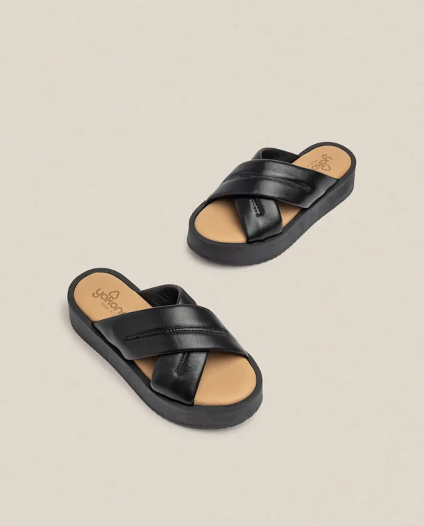 Yokono Sandalia De Plataforma CARMEN-004 Negro | Mujer Sandalias De Plataforma