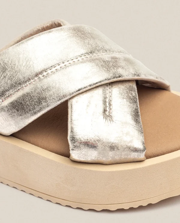 Yokono Sandalia De Plataforma CARMEN-004 Dorado | Mujer Sandalias De Plataforma