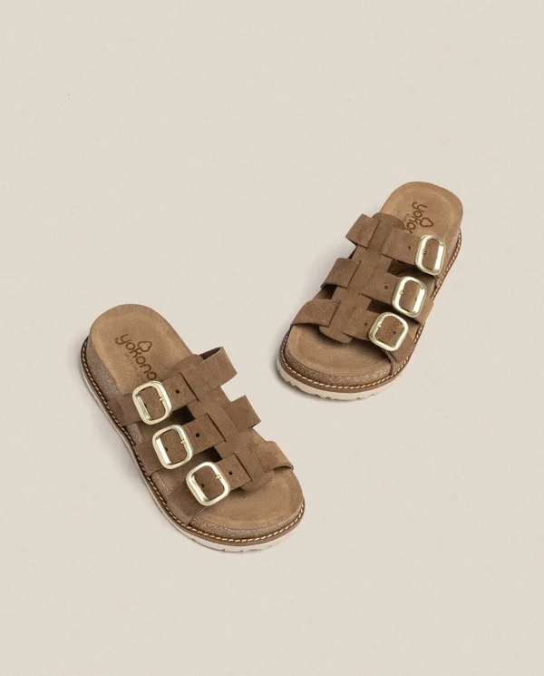 Yokono Sandalia De Plataforma Oca 004 Marrón | Mujer Sandalias De Plataforma