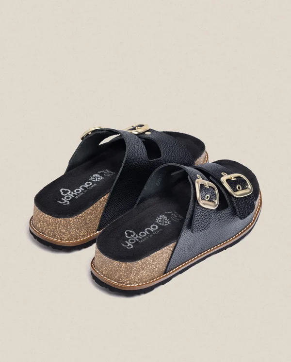 Yokono Sandalia De Plataforma Oca 013 Negro | Mujer Sandalias De Plataforma