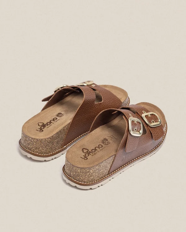 Yokono Sandalia De Plataforma Oca 013 Marrón | Mujer Sandalias De Plataforma