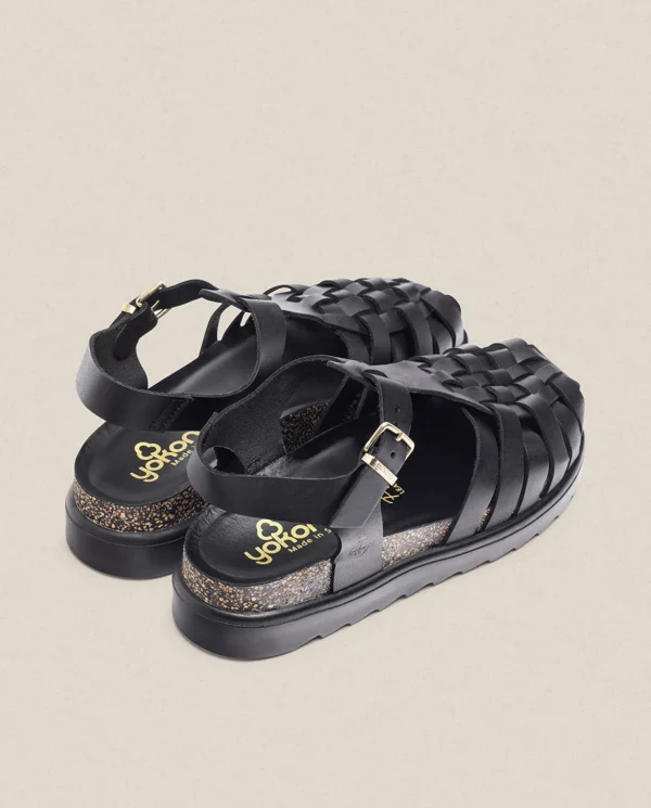 Yokono Sandalia De Plataforma Tunez 017 Negro | Mujer Sandalias De Plataforma