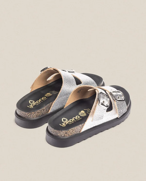 Yokono Sandalia De Plataforma Tunez 130 Plata | Mujer Sandalias De Plataforma