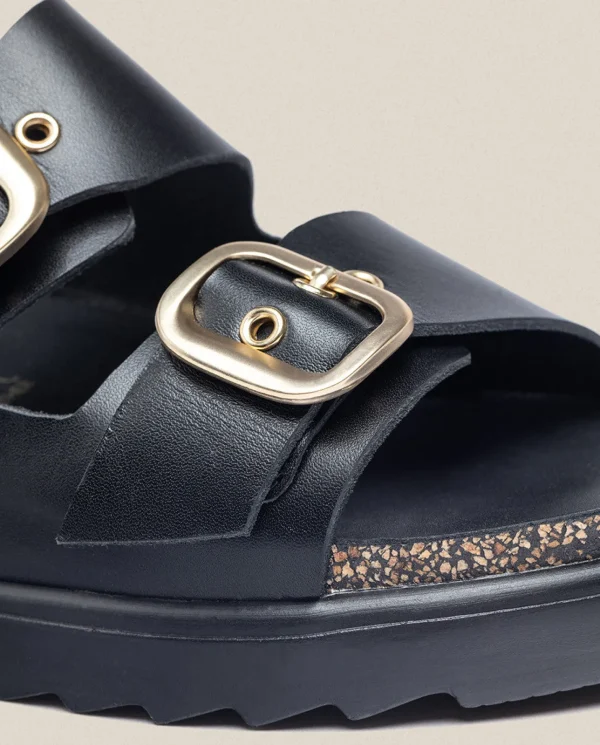 Yokono Sandalia De Plataforma Tunez 130 Negro | Mujer Sandalias De Plataforma