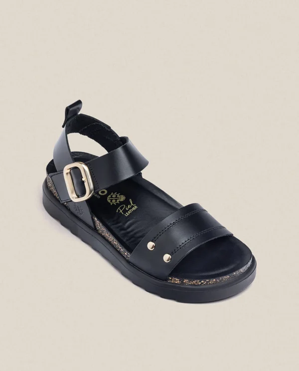 Yokono Sandalia De Plataforma Tunez 128 Negro | Mujer Sandalias De Plataforma