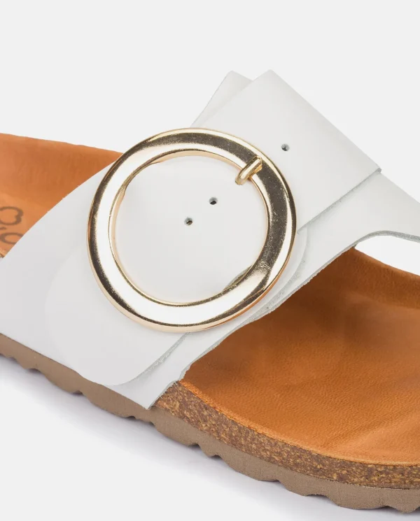 Yokono Sandalia Plana Granada 704 Blanco | Mujer Sandalias Planas