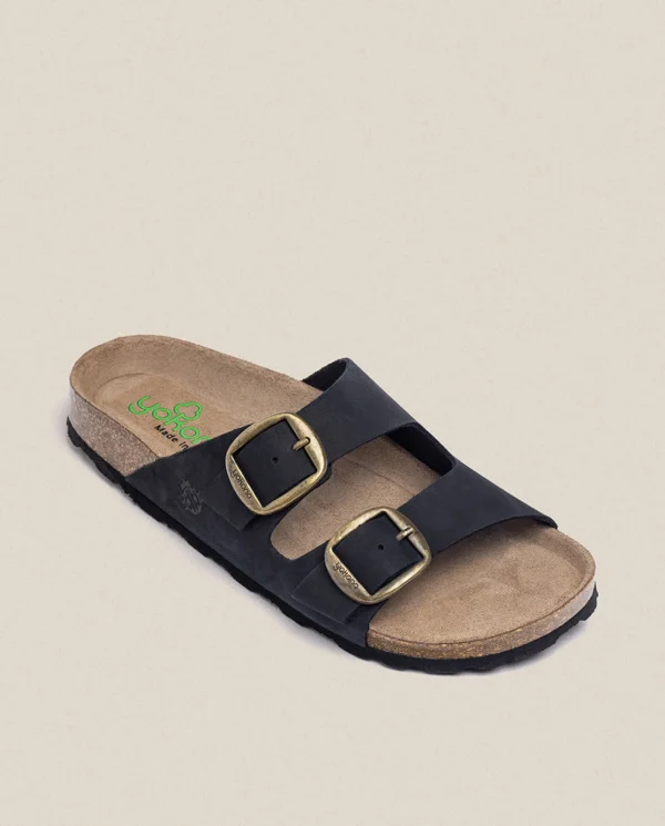 Yokono Sandalia Plana Granada 700 Negro | Mujer Sandalias Planas
