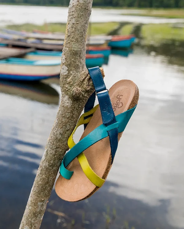 Yokono Sandalia Plana Ibiza 718 Azul | Mujer Sandalias Planas