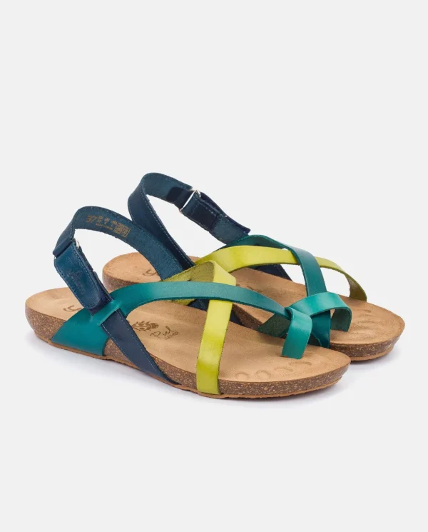 Yokono Sandalia Plana Ibiza 718 Azul | Mujer Sandalias Planas