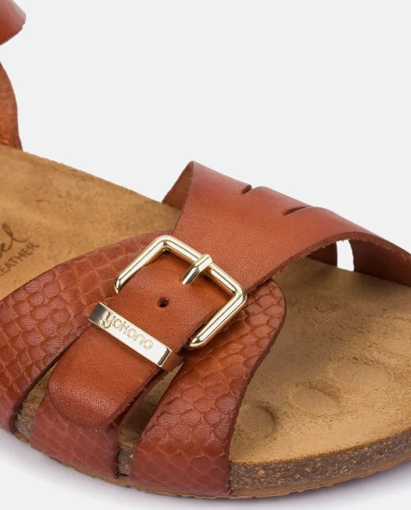 Yokono Sandalia Plana Ibiza 185 Marron | Mujer Sandalias Planas