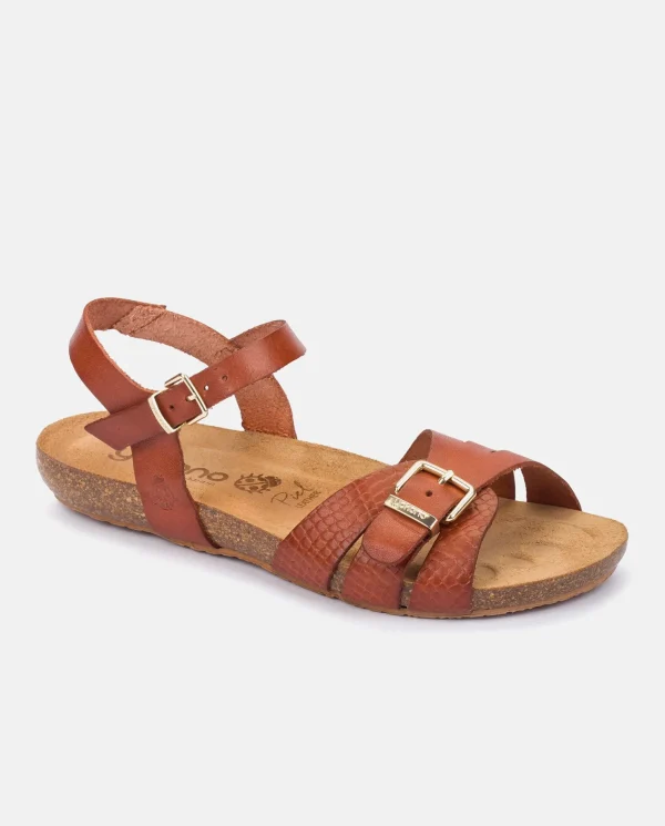 Yokono Sandalia Plana Ibiza 185 Marron | Mujer Sandalias Planas