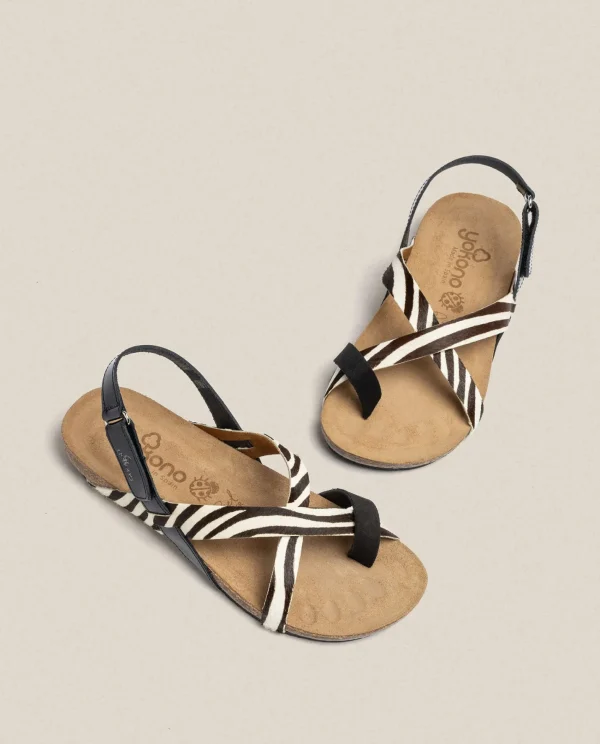 Yokono Sandalia Plana Ibiza 718 Negro | Mujer Sandalias Planas