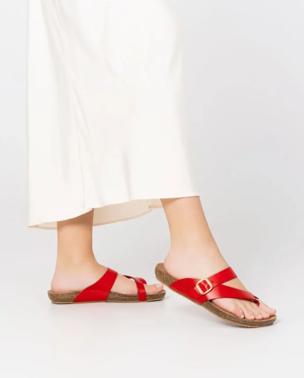 Yokono Sandalia Plana Ibiza 013 Rojo | Mujer Sandalias Planas