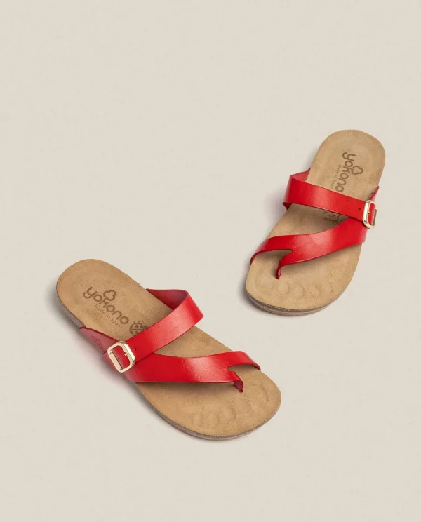 Yokono Sandalia Plana Ibiza 013 Rojo | Mujer Sandalias Planas