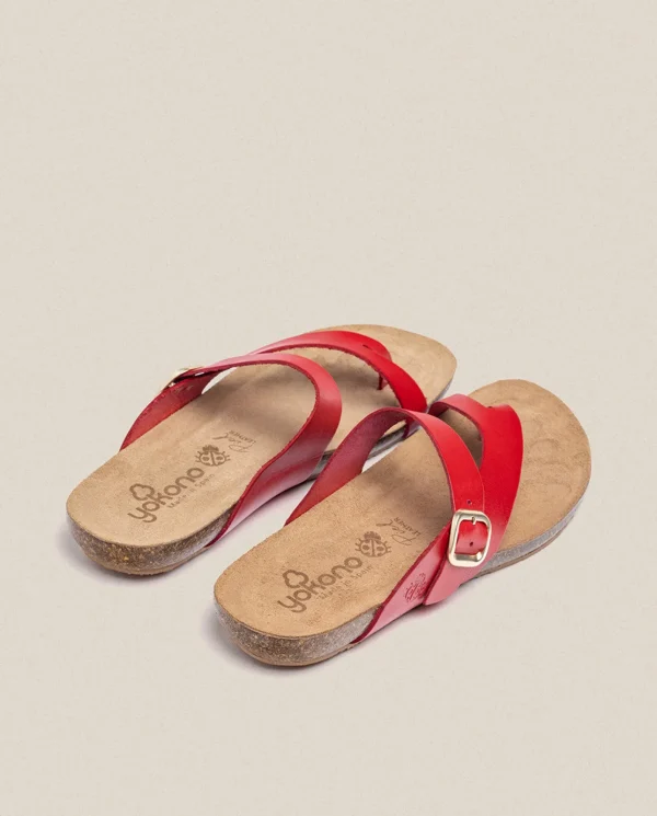 Yokono Sandalia Plana Ibiza 013 Rojo | Mujer Sandalias Planas