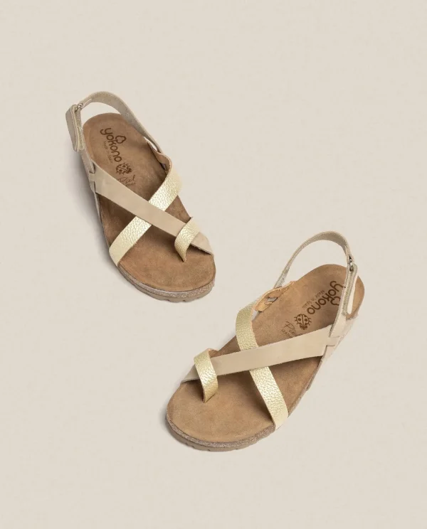 Yokono Sandalia Plana Jerba 718 Dorado | Mujer Sandalias Planas