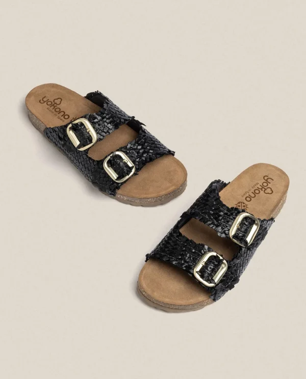 Yokono Sandalia Plana Jerba 143 Negro | Mujer Sandalias Planas