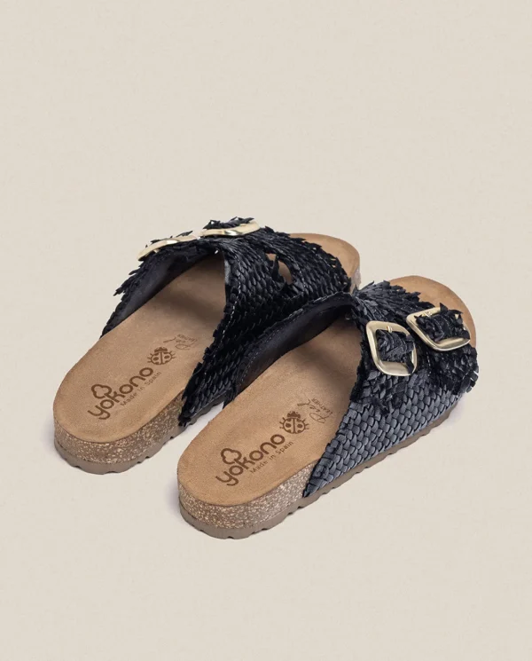 Yokono Sandalia Plana Jerba 143 Negro | Mujer Sandalias Planas