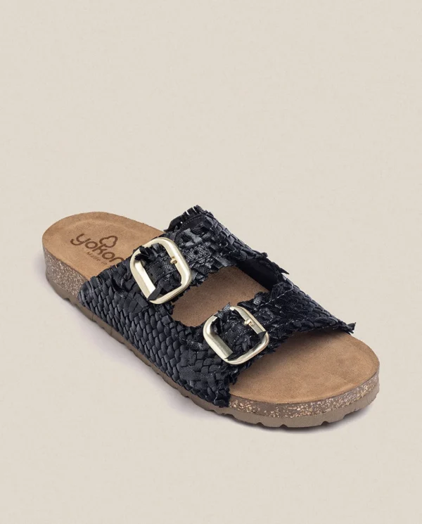 Yokono Sandalia Plana Jerba 143 Negro | Mujer Sandalias Planas