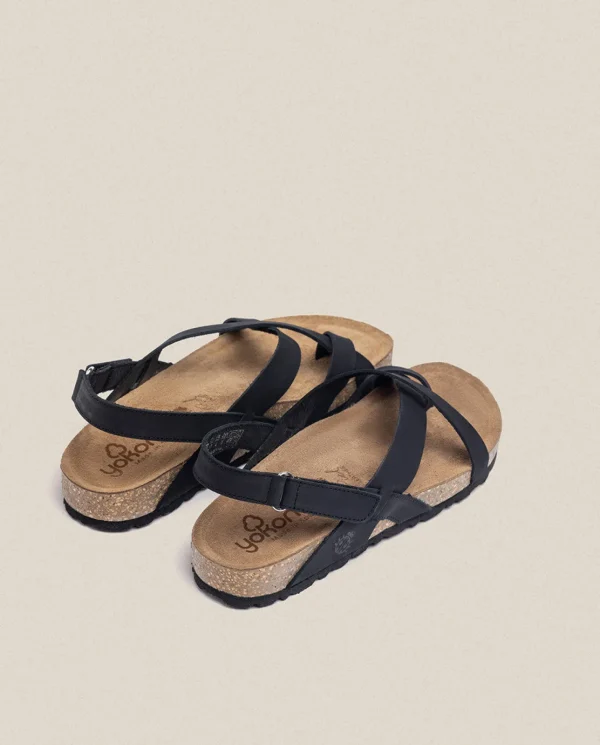 Yokono Sandalia Plana Jerba 718 Negro | Mujer Sandalias Planas