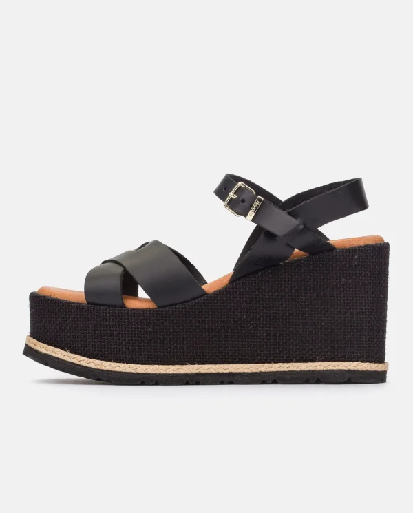 Yokono Sandalia Plana Lanzarote 003 Negro | Mujer Sandalias De Cuña