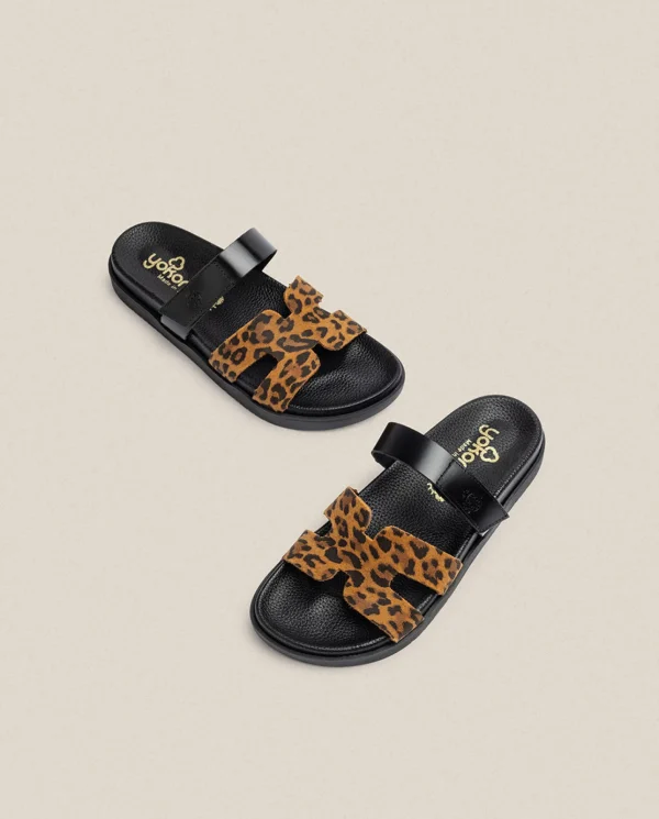 Yokono Sandalia Plana Morena 125 Leopardo | Mujer Sandalias Planas