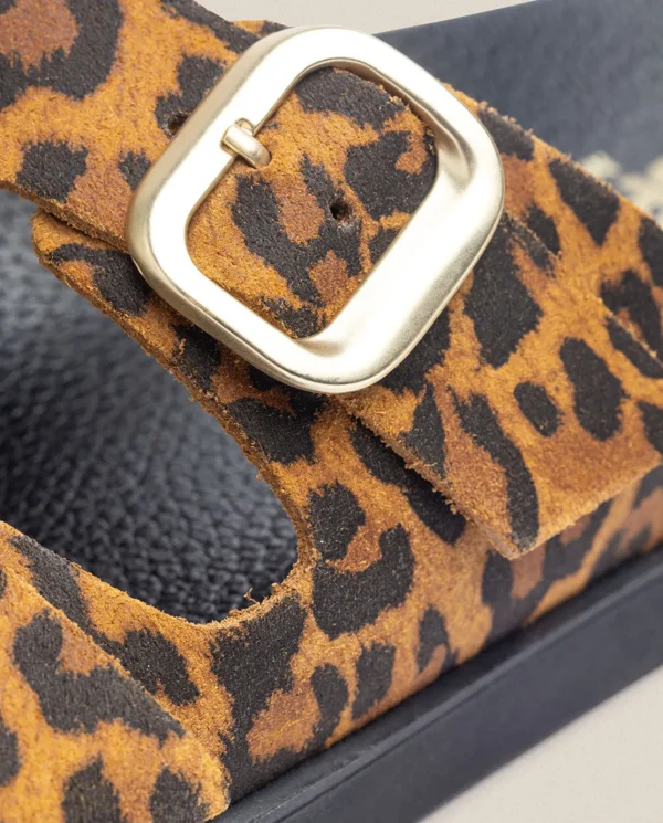 Yokono Sandalia Plana Morena 700 Leopardo | Mujer Sandalias Planas