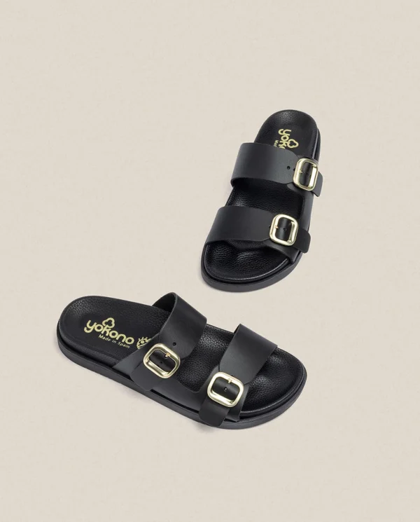 Yokono Sandalia Plana Morena 004 Negro | Mujer Sandalias Planas