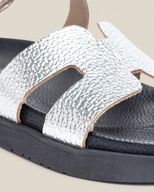 Yokono Sandalia Plana Morena 125 Plata | Mujer Sandalias Planas