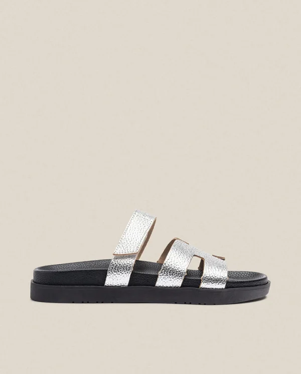 Yokono Sandalia Plana Morena 125 Plata | Mujer Sandalias Planas